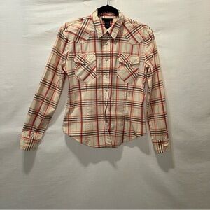 The Limited Stretch, Women's Plaid Shirt, Size Medium